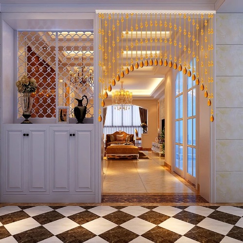 水晶帘子珠、窗帘为何成为高端家居首选？探索光影设计秘诀(图1)